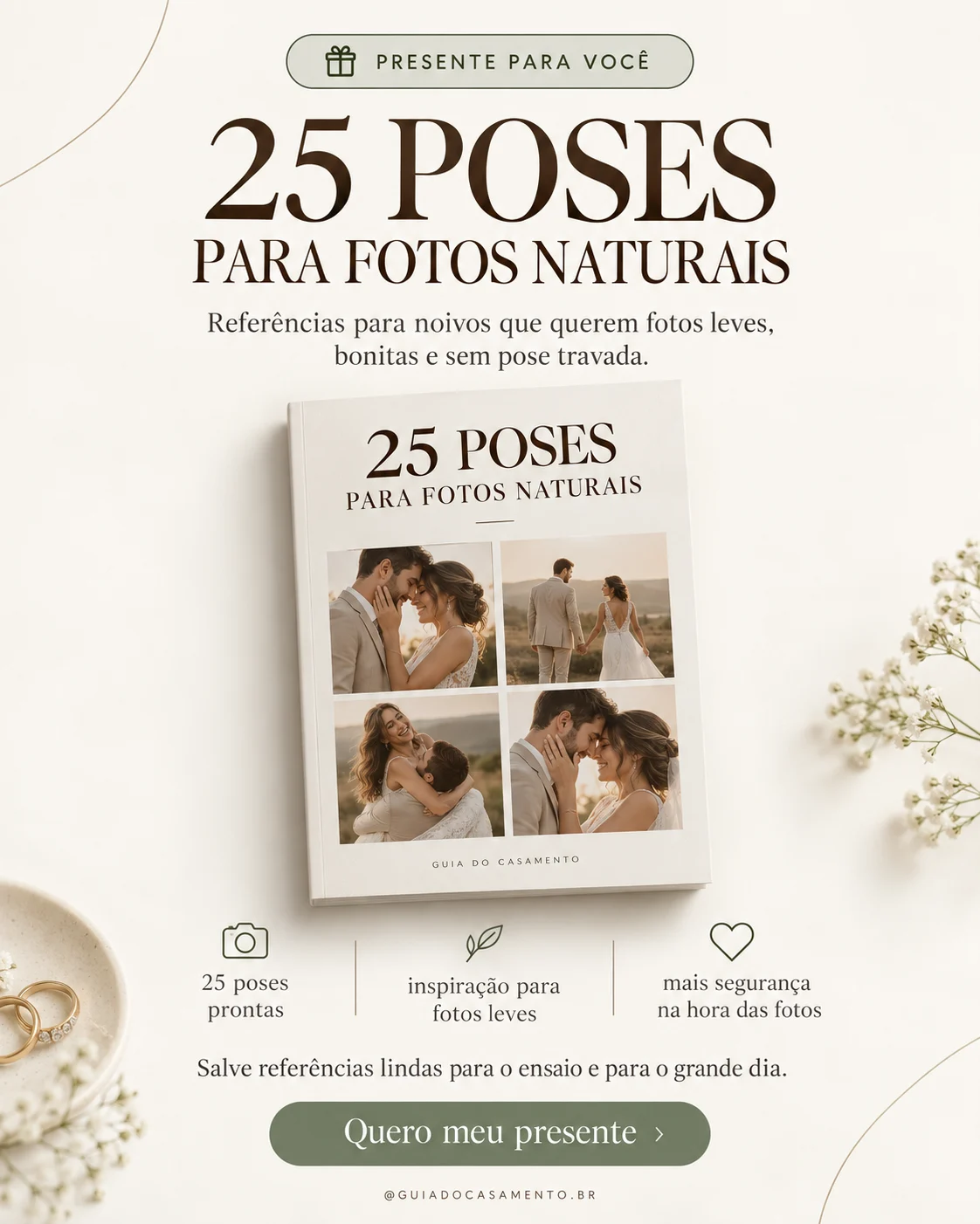 Capa do material 25 poses para fotos lindas e naturais